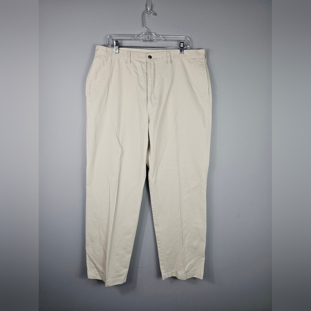 Hagger Men's Flat Front 100% Cotton Cream Chinos Size: 38